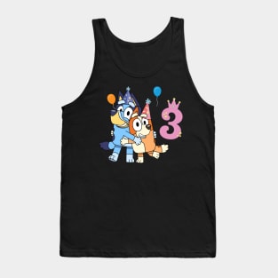 Bluey Happy 3 Years Birthday Tank Top